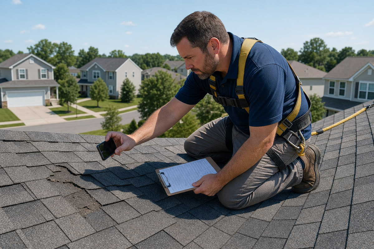 Licensed Roofing 615 inspector on a Middle Tennessee roof